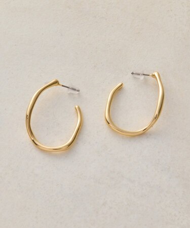 【GOLDY】ウェービーフープピアス