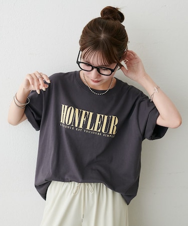 【Enlude/着回し抜群◎】フレンチロゴTシャツ《ユニセックス》