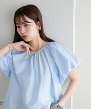 前後2WAYバルーン袖チュニックブラウス