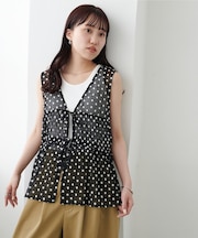 花柄シアーベスト