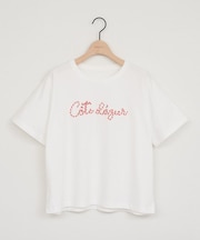 【umm.】コード刺繍ロゴ半袖Tシャツ