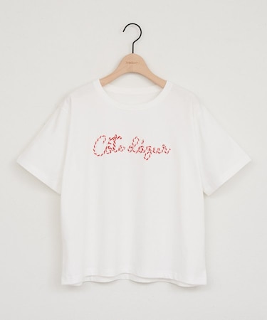 【umm.】コード刺繍ロゴ半袖Tシャツ