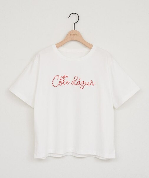 【umm.】コード刺繍ロゴ半袖Tシャツ