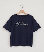 【umm.】コード刺繍ロゴ半袖Tシャツ