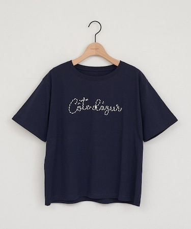 【umm.】コード刺繍ロゴ半袖Tシャツ