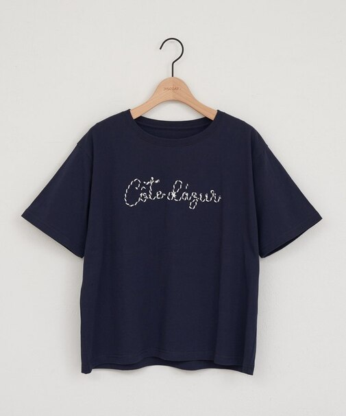 【umm.】コード刺繍ロゴ半袖Tシャツ