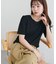 生地ジャガード5分袖《WEB限定カラーあり》