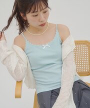 【umm.】カップ付レースキャミソール