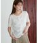 シアーワッフルフロントギャザーTシャツ