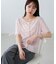 シアーワッフルフロントギャザーTシャツ