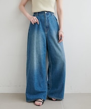 ライトオンスワイドデニムパンツ