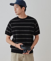 【Enlude】ミニモールボーダーニットTシャツ《ユニセックス》
