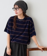 【Enlude】ミニモールボーダーニットTシャツ《ユニセックス》