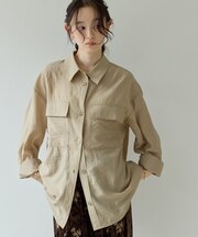 【Noka】後ろタックサファリシャツ