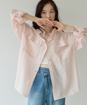 【Noka】後ろタックサファリシャツ