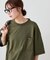【Enlude】配色ステッチドロストTシャツ《ユニセックス》
