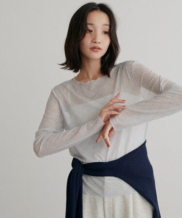 柄アソートチュールロングスリーブ
