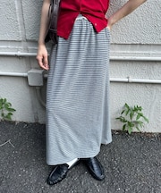 【umm.】ボーダーリブスカート
