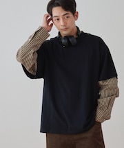 【Enlude】オーバーサイズレイヤード半袖Tシャツ《ユニセックス》