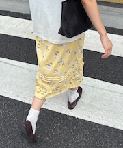 【umm.】柄アソートピンタックフリルスカート