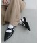 《S～XL展開》ポインテッドクロスストラップシューズ
