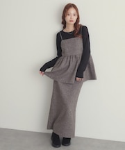 メランジキャミチュニックスカートセット