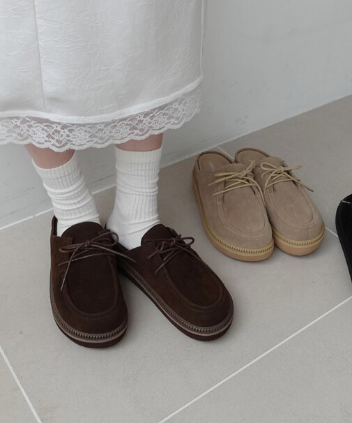 【1秒で履ける！！】モカシンサボシューズ