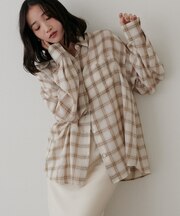 シアーチェックレギュラーカラーシャツ