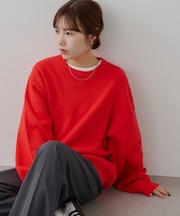 【Enlude】コットンスムーススウェットライクニット《ユニセックス》