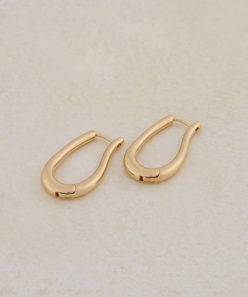 【GOLDY】オーバルフープピアス