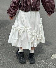 【umm.】アシメフリルミドルスカート