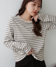 マルチボーダーロングTシャツ