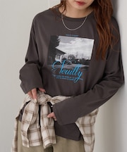 モノクロフォトロゴTシャツ