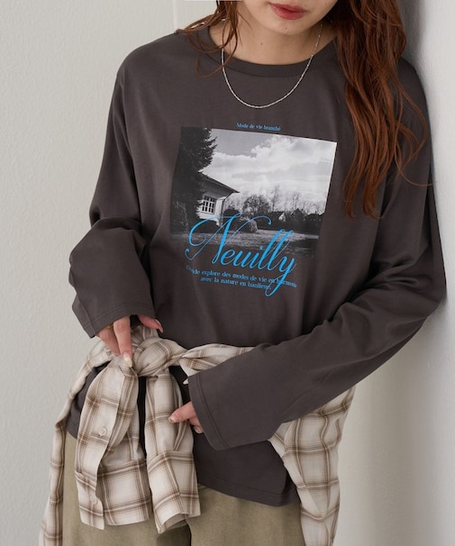 モノクロフォトロゴTシャツ