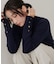 リブ袖口ボタンタートル