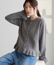 ドレープフリルニット