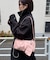 【６色展開】ポーチ付きフロントタックショルダーバッグ