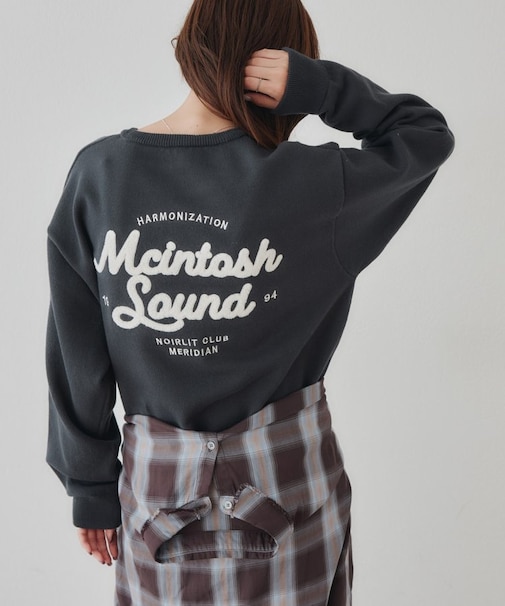 【Enlude】サガラ刺繍スウェットライクニット《ユニセックス》
