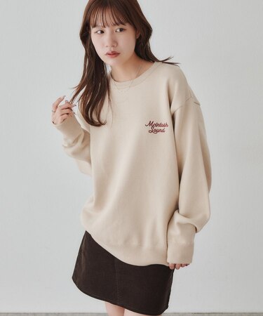 【Enlude】サガラ刺繍スウェットライクニット《ユニセックス》