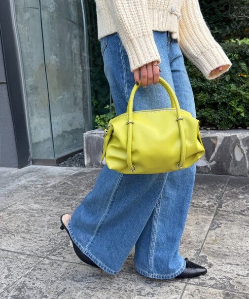 丸紐ミニボストンショルダーバッグ