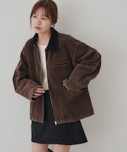 【Enlude】製品加工コーデュロイジップシャツジャケット《ユニセックス》