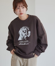 【Eddie Bauer】別注DOG PRINT CREW SWEAT
