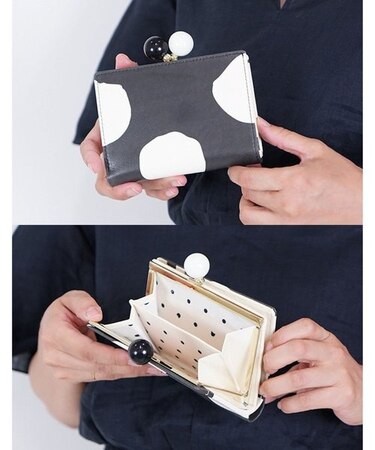 ズームドット がま口 2つ折り財布