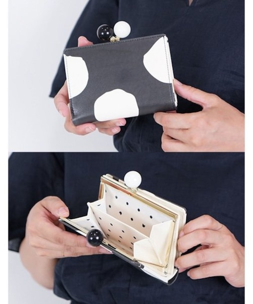 ズームドット がま口 2つ折り財布