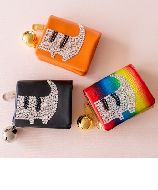 キラネコ　ミニ財布　2つ折り財布