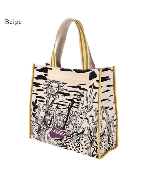 サボテンと太陽 トートバッグ Lサイズ　【たっぷり収納】