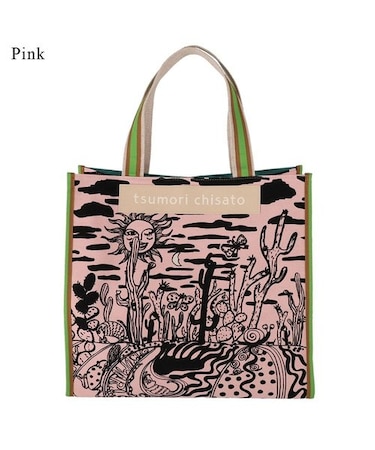 サボテンと太陽 トートバッグ Lサイズ　【たっぷり収納】