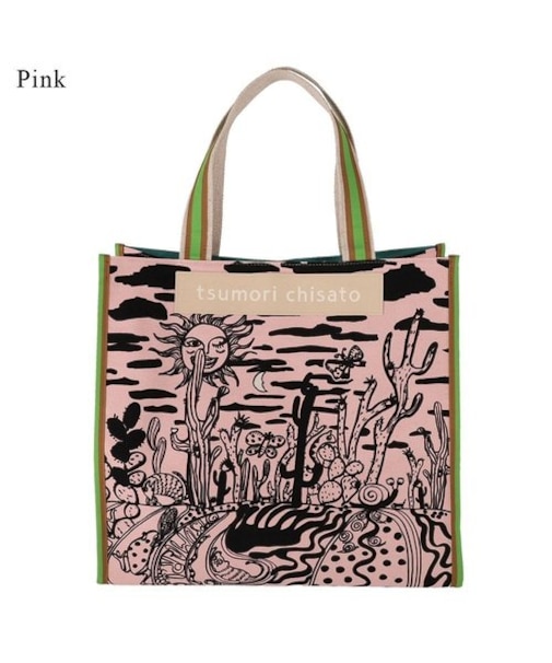 サボテンと太陽 トートバッグ Lサイズ　【たっぷり収納】