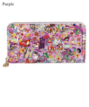 森のどうぶつたち ラウンドファスナー長財布