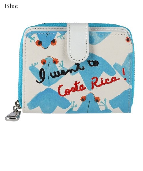 tsumori chisato コスタリカカエル【カラフル&刺繍】ミニ財布 コスタリカカエル 2つ折り財布 ミニ財布 【カラフル＆刺繍